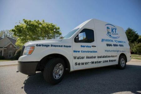 KT Plumbing truck delivering duncan, sc sewer repair