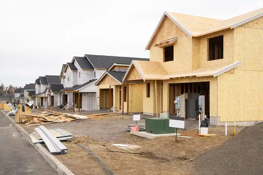 New construction of row houses